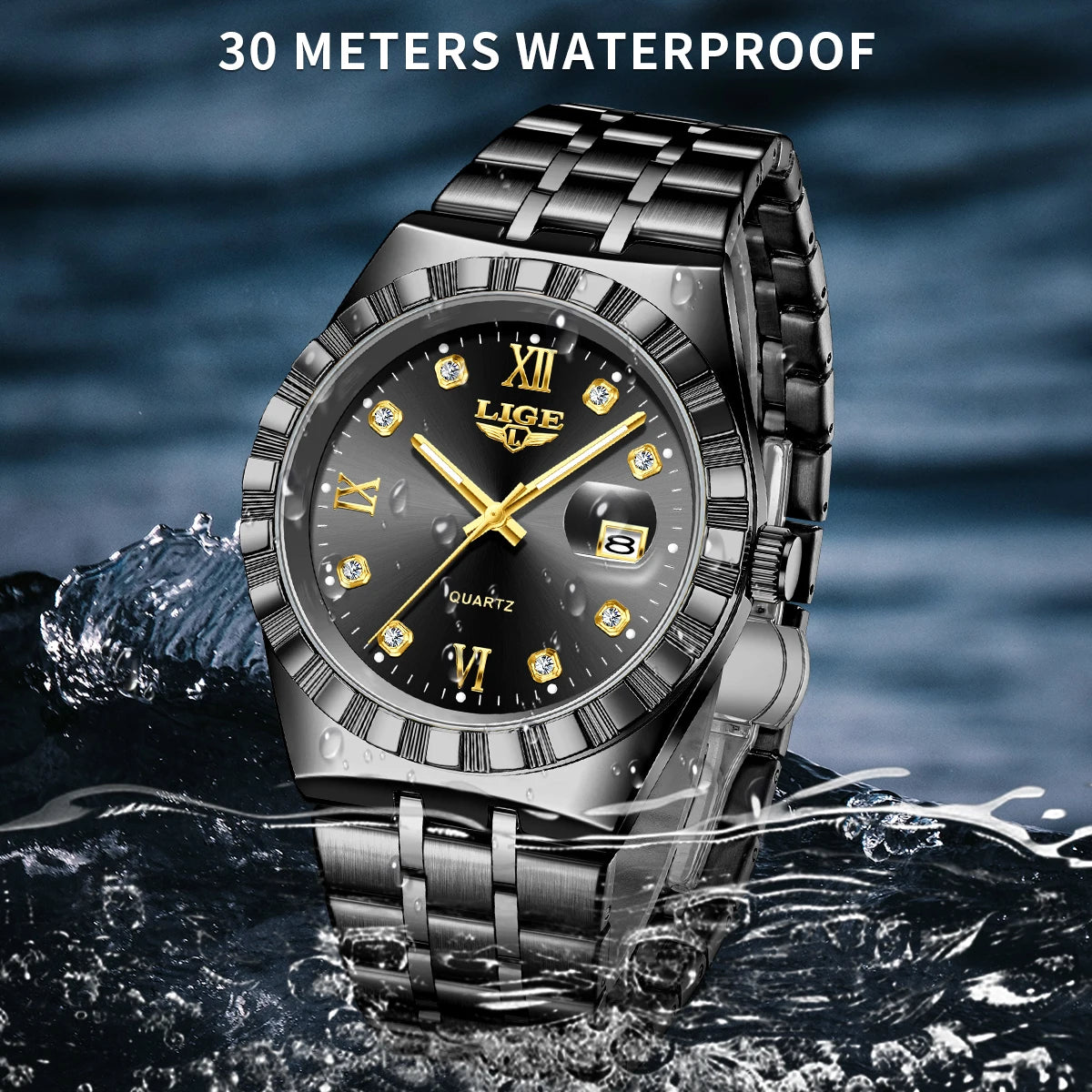 LIGE Original Quartz Man Wristwatch Fashion Luxury