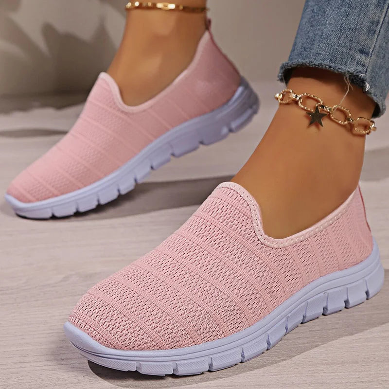 Women's Sneaker Slip On White Shoes
