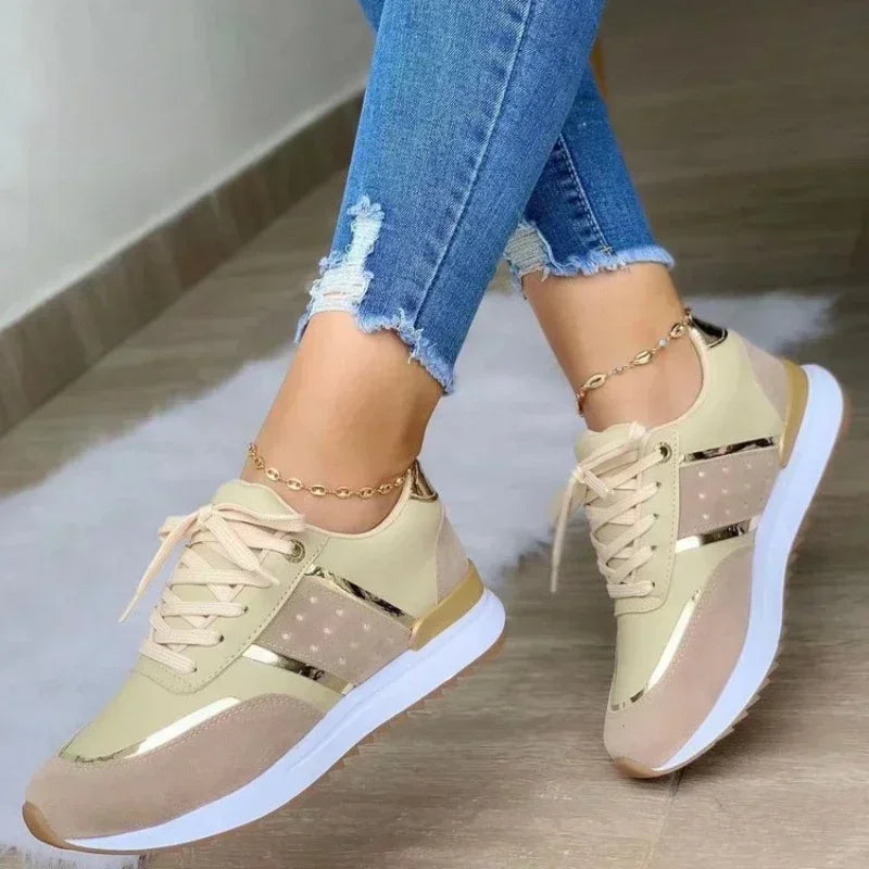 Women Wedges Sneakers Lace