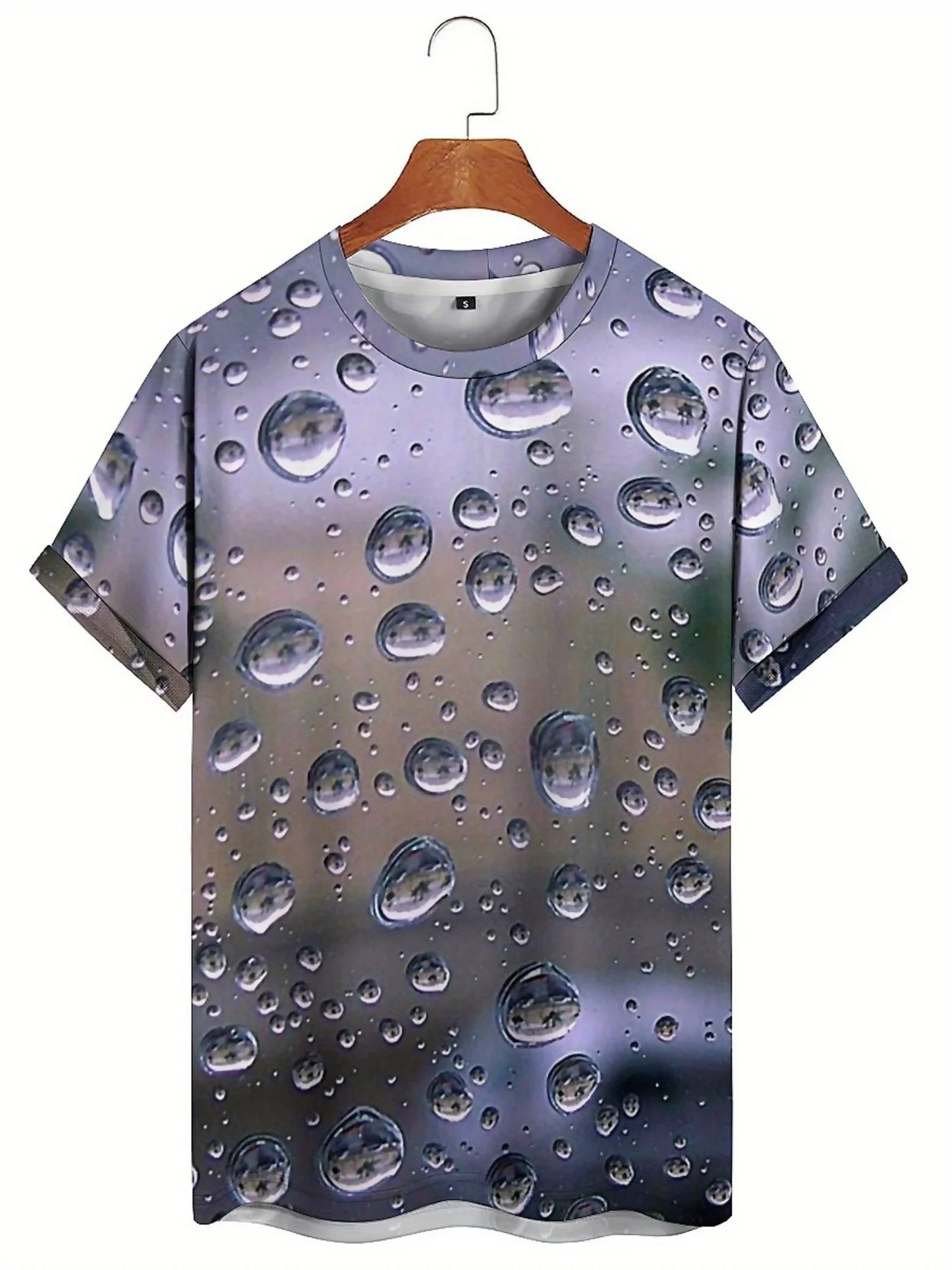 Men's 3D Print Water Drop Geometric Pattern T-Shirt