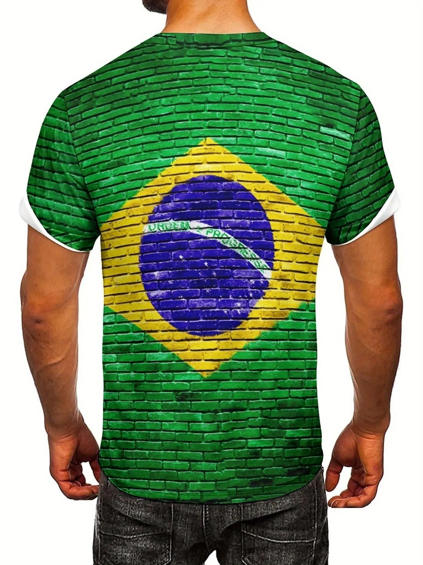 Men's & Women's Brazilian Flag 3D Print T-Shirt
