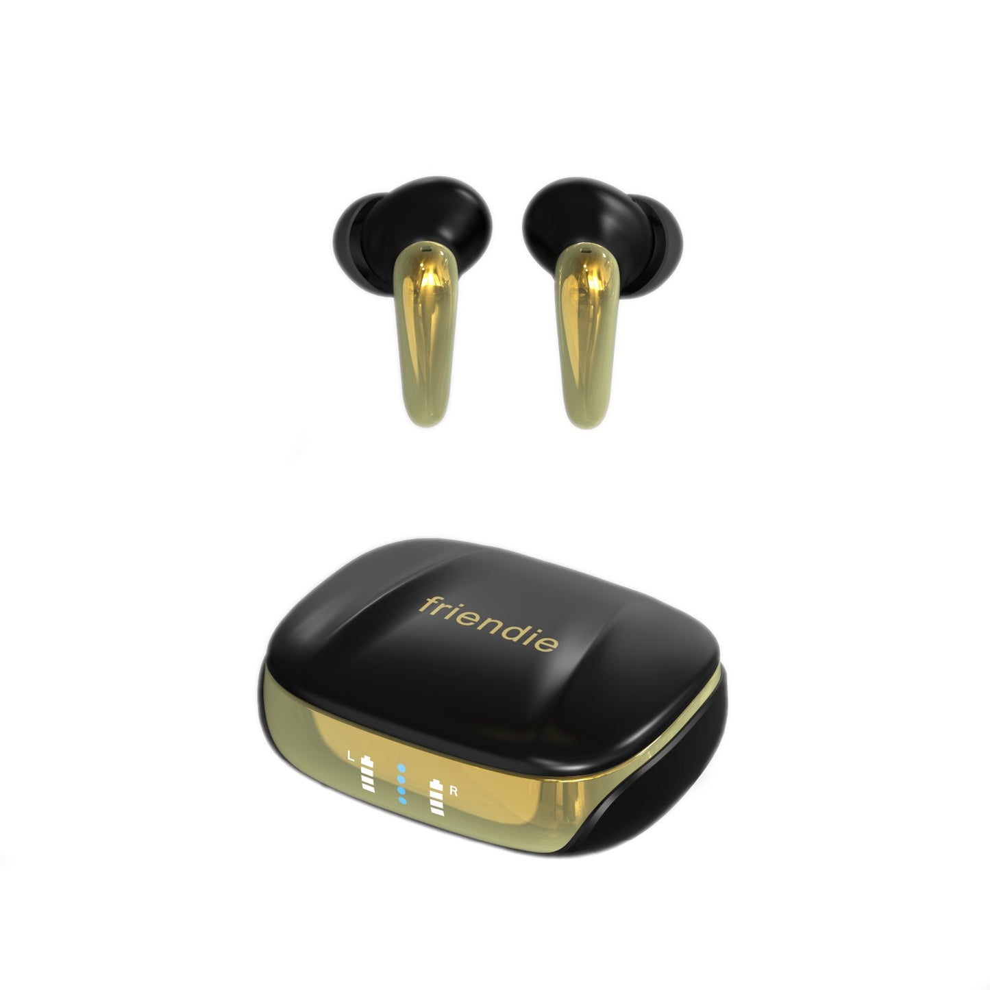 AIR Focus ANC Matte Black and Gold Active Noise Canceling Earbuds (In Ear Wireless Headphones)