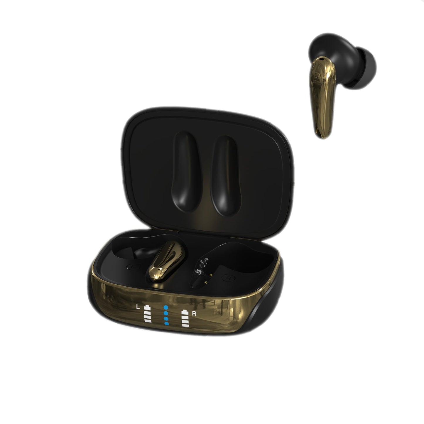 AIR Focus ANC Matte Black and Gold Active Noise Canceling Earbuds (In Ear Wireless Headphones)