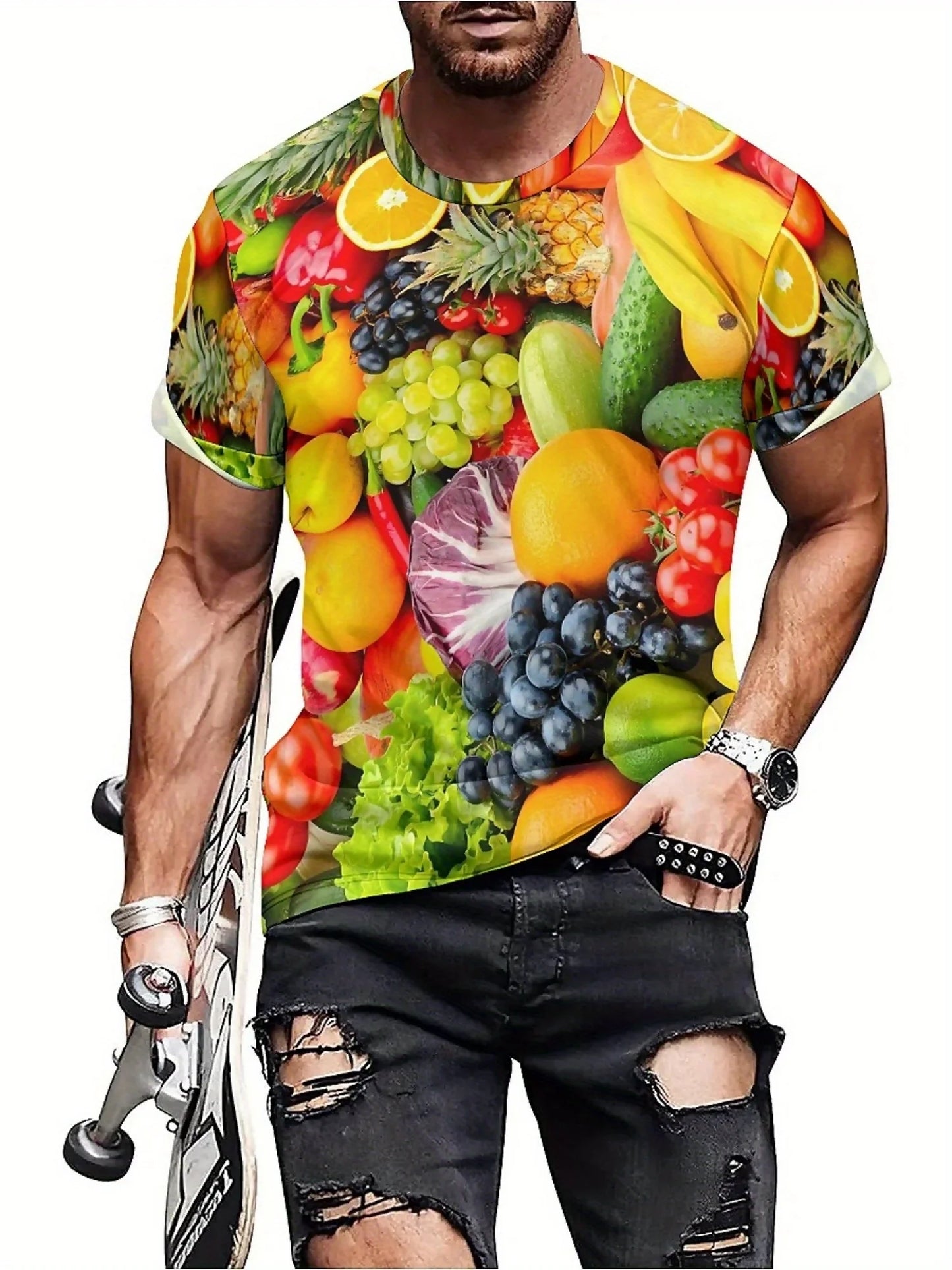 Spring Summer Casual T-shirt for Men