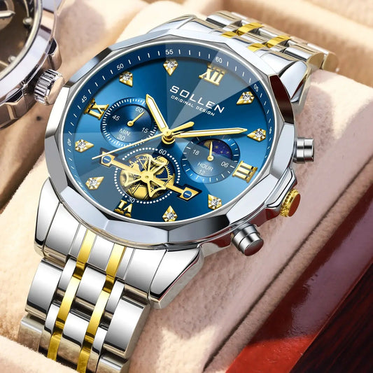 Men's Moon Phase Chronograph Watch