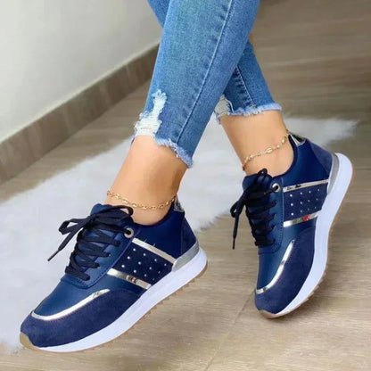 Women Wedges Sneakers Lace