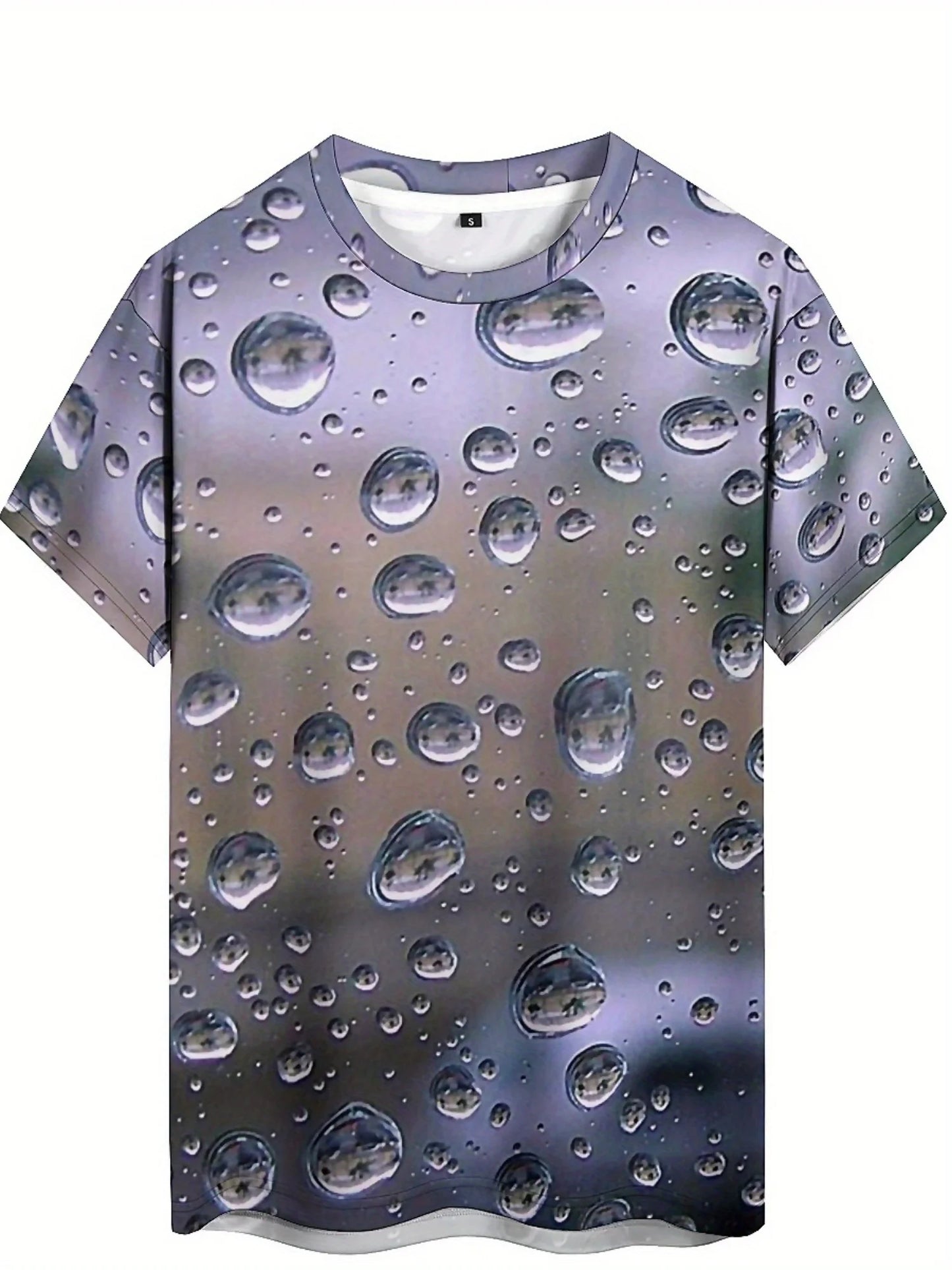 Men's 3D Print Water Drop Geometric Pattern T-Shirt