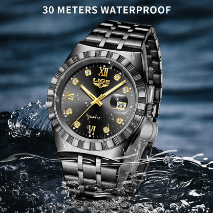 LIGE Original Quartz Man Wristwatch Fashion Luxury
