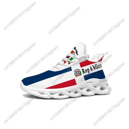 Dominican Republic Flag Flats Sneakers Mens Womens Sports