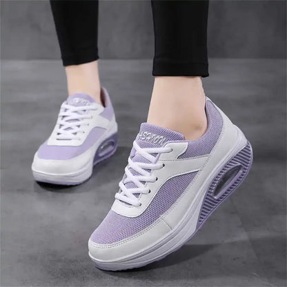 Wedged Light Sneakers Woman Colors Heel Woman Shoes