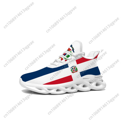 Dominican Republic Flag Flats Sneakers Mens Womens Sports