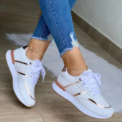 Women Wedges Sneakers Lace