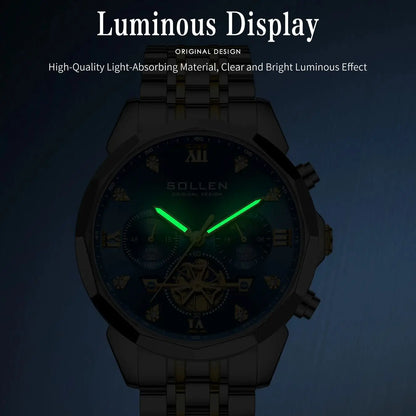 Men's Moon Phase Chronograph Watch