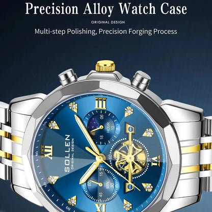 Men's Moon Phase Chronograph Watch