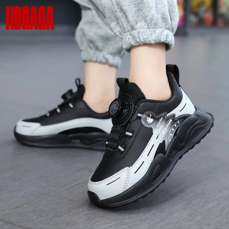 Boys Leather Sneakers Casual Sports Shoes