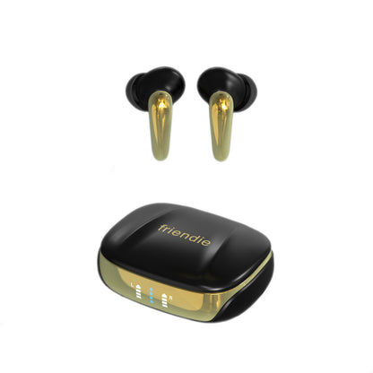 AIR Focus ANC Matte Black and Gold Active Noise Canceling Earbuds (In Ear Wireless Headphones)
