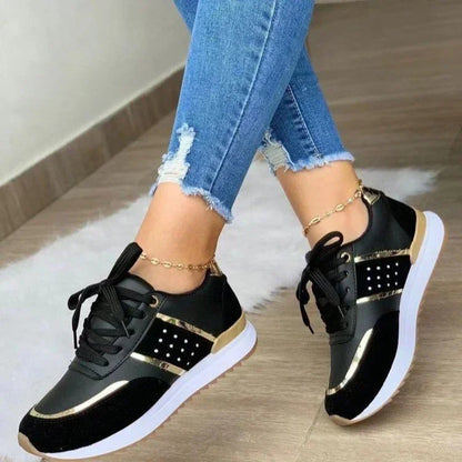 Women Wedges Sneakers Lace