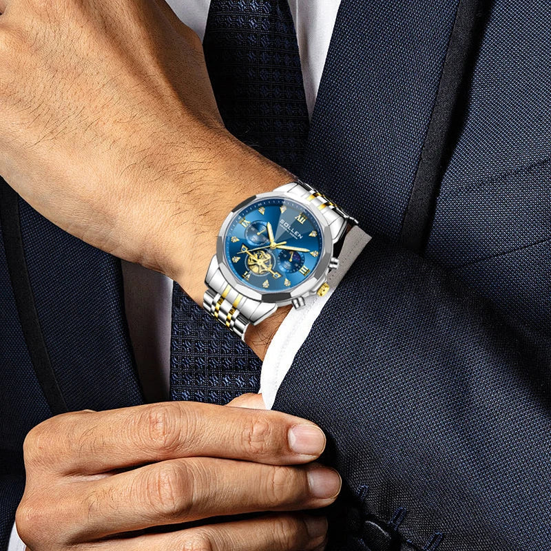 Men's Moon Phase Chronograph Watch