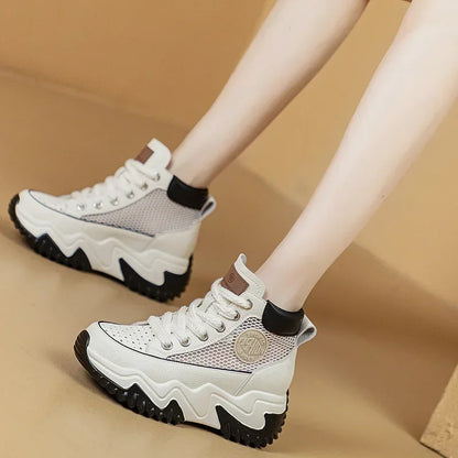 Woman Footwear High on Platform Sports