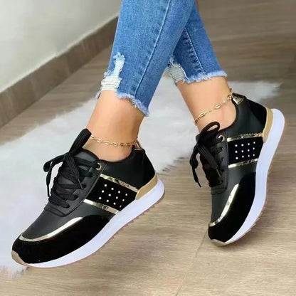 Women Wedges Sneakers Lace