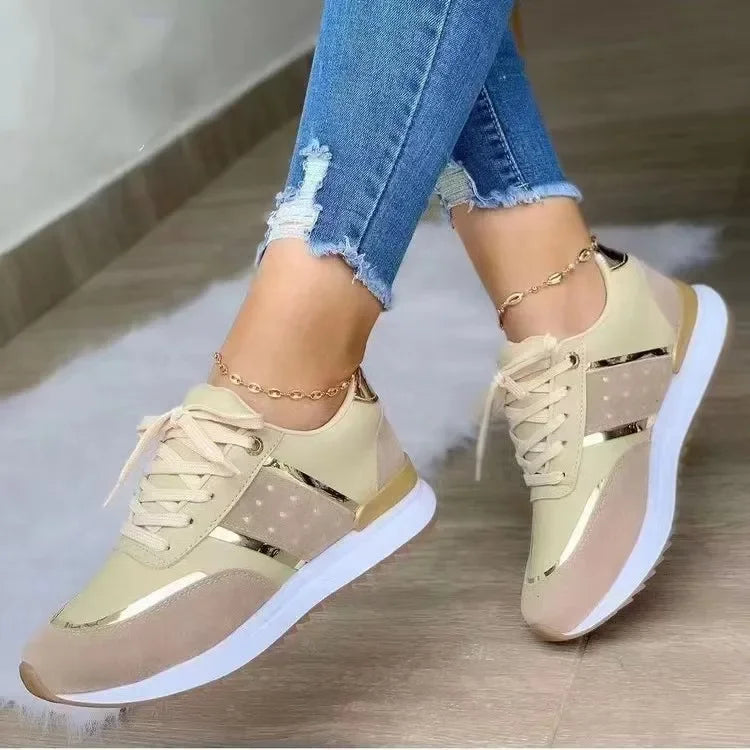 Women Wedges Sneakers Lace