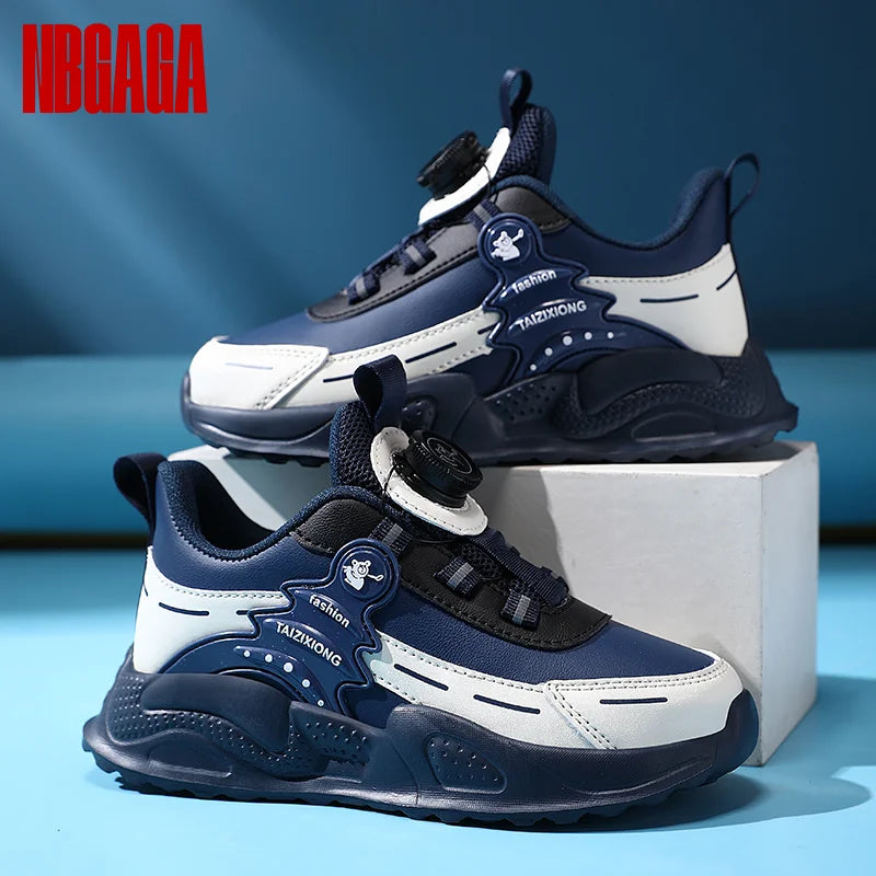 Boys Leather Sneakers Casual Sports Shoes