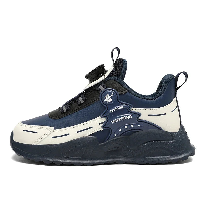 Boys Leather Sneakers Casual Sports Shoes